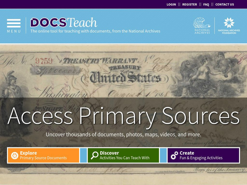 National Archives: Bring History to Life Activity National Archives: Bring History to Life Activity