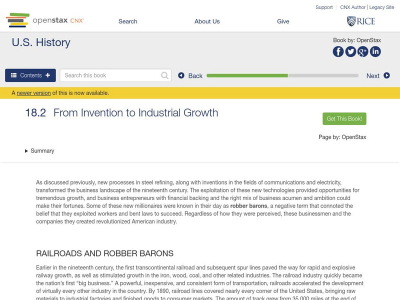 Open Stax: Industrialization 1870 1900: From Invention to Industrial Growth eBook Open Stax: Industrialization 1870 1900: From Invention to Industrial Growth eBook