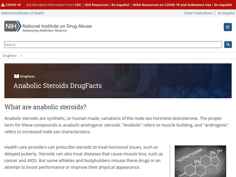 National Institute on Drug Abuse: Anabolic Steroids Handout National Institute on Drug Abuse: Anabolic Steroids Handout