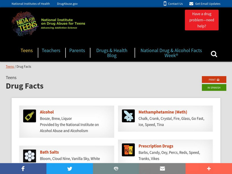 Nida for Teens: Facts on Drugs Activity Nida for Teens: Facts on Drugs Activity
