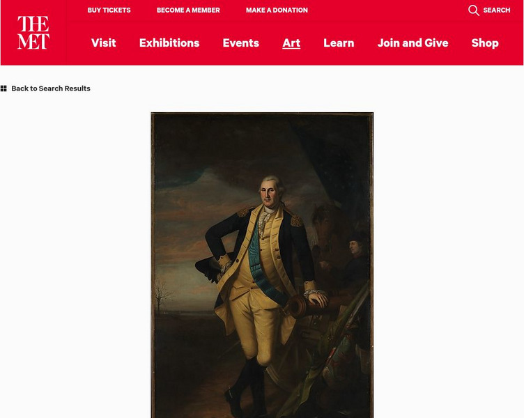 Metropolitan Museum of Art: George Washington Charles Wilson Peale Graphic