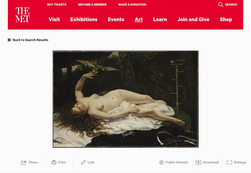 Metropolitan Museum of Art: Woman With a Parrot Gustave Courbet Graphic Metropolitan Museum of Art: Woman With a Parrot Gustave Courbet Graphic