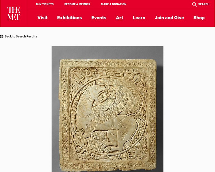 Metropolitan Museum of Art: Panel With a Griffin Graphic Metropolitan Museum of Art: Panel With a Griffin Graphic