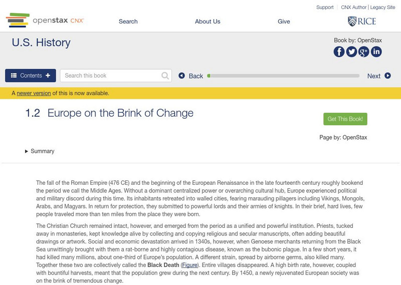 Open Stax: Europe on the Brink of Change eBook Open Stax: Europe on the Brink of Change eBook