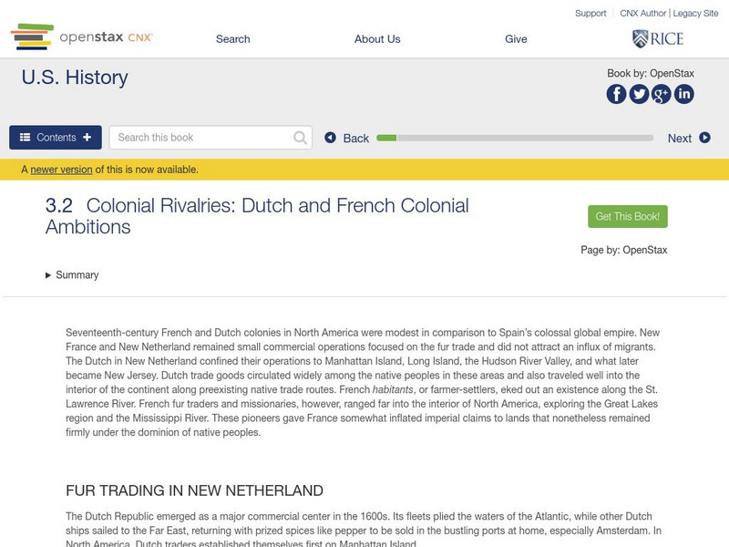 Open Stax: Colonial Rivalries: Dutch and French Colonial Ambitions eBook Open Stax: Colonial Rivalries: Dutch and French Colonial Ambitions eBook