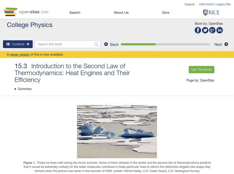 Open Stax: Second Law of Thermodynamics: Heat Engines and Their Efficiency eBook Open Stax: Second Law of Thermodynamics: Heat Engines and Their Efficiency eBook