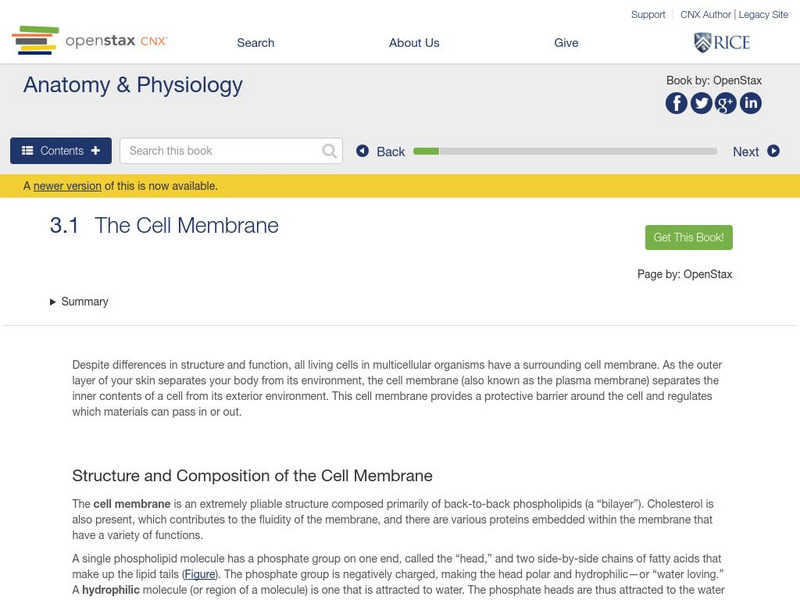 Open Stax: The Cell Membrane Unit Plan Open Stax: The Cell Membrane Unit Plan