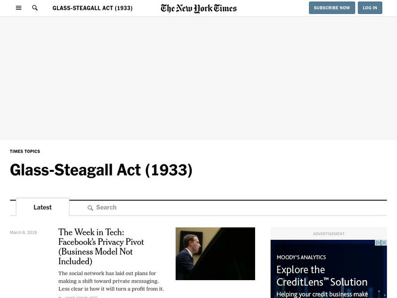 New York Times: Glass Steagall Act (1933) Website New York Times: Glass Steagall Act (1933) Website