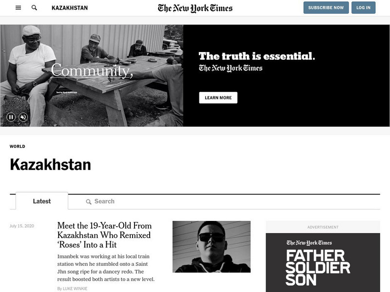 New York Times: Kazakhstan News Website New York Times: Kazakhstan News Website