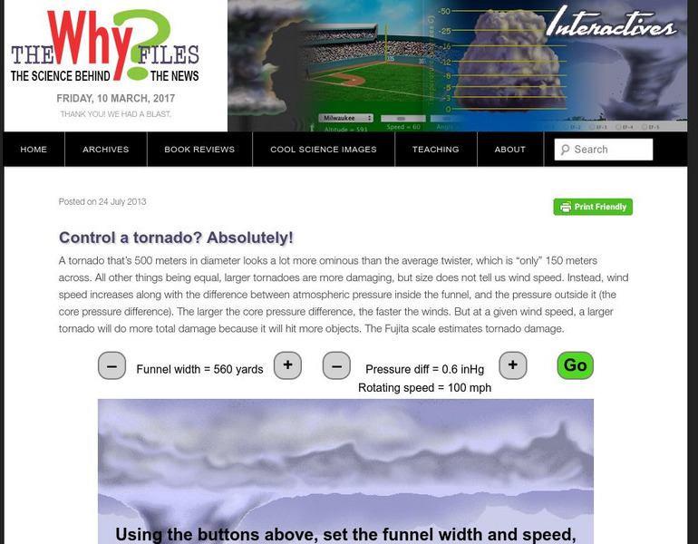 The Why Files: Control a Tornado? Absolutely! Interactive