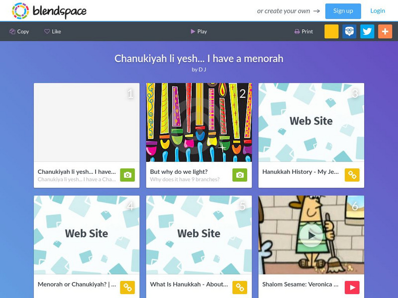 Blendspace: Chanukiyah Li Yesh I Have a Menorah Unit Plan Blendspace: Chanukiyah Li Yesh I Have a Menorah Unit Plan