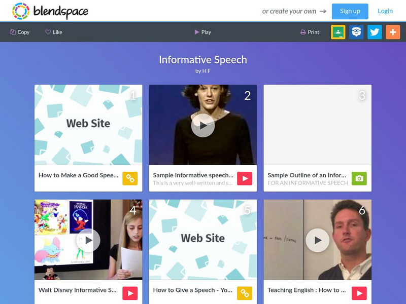 Blendspace: Informative Speech Unit Plan Blendspace: Informative Speech Unit Plan