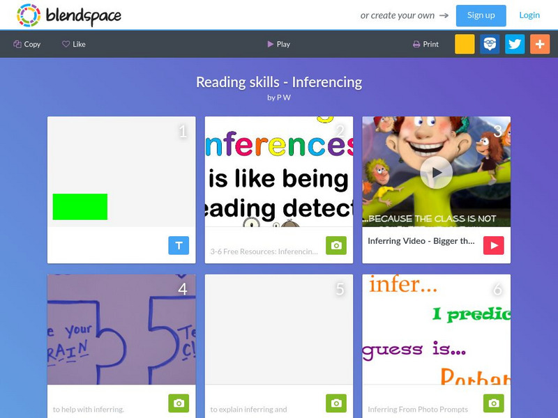 Blendspace: Reading Skills Inferencing Unit Plan Blendspace: Reading Skills Inferencing Unit Plan