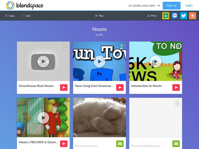Blendspace: Nouns Unit Plan Blendspace: Nouns Unit Plan