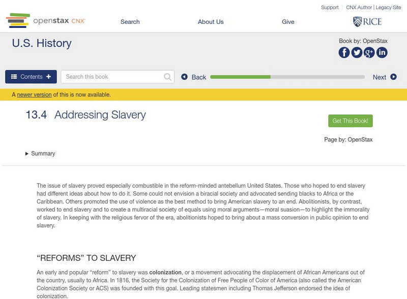 Open Stax: Addressing Slavery eBook Open Stax: Addressing Slavery eBook