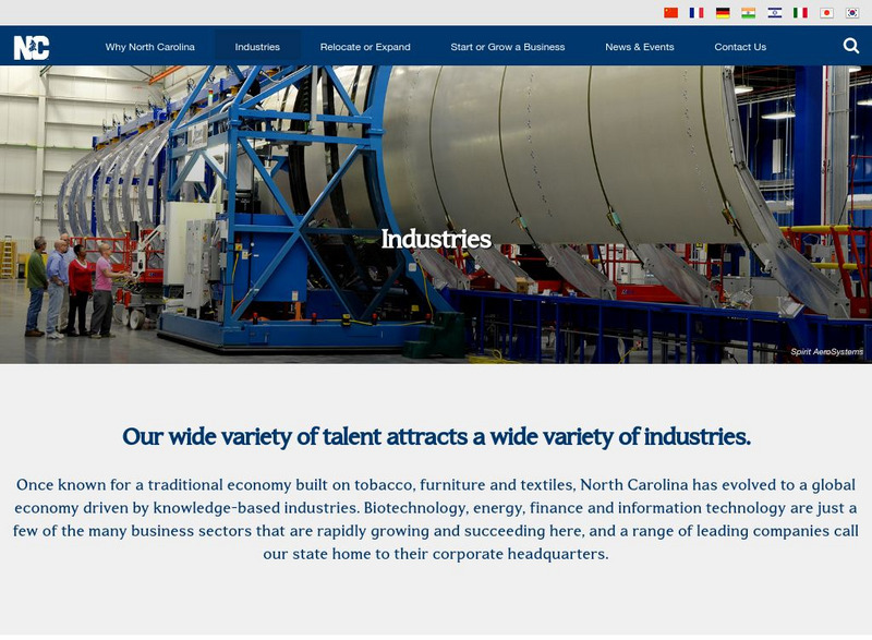 Thrivenc.com: Key Industries in North Carolina Website Thrivenc.com: Key Industries in North Carolina Website