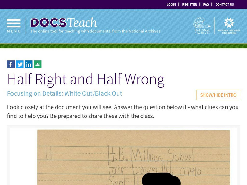 Docsteach: Half Right, Half Wrong: Analyzing a Letter About Ford Pardoning Nixon Lesson Plan Docsteach: Half Right, Half Wrong: Analyzing a Letter About Ford Pardoning Nixon Lesson Plan