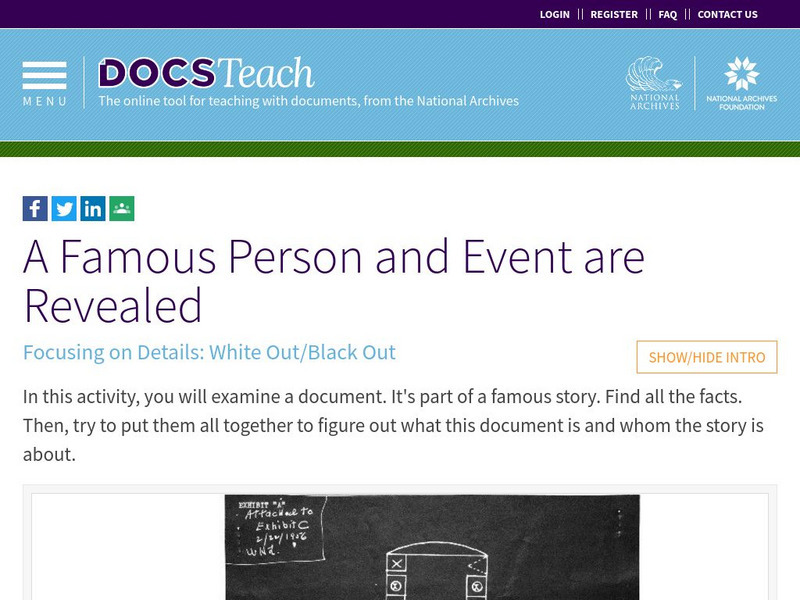 Docsteach: A Famous Person and Event Revealed: Examining Where Rosa Parks Sat Lesson Plan Docsteach: A Famous Person and Event Revealed: Examining Where Rosa Parks Sat Lesson Plan