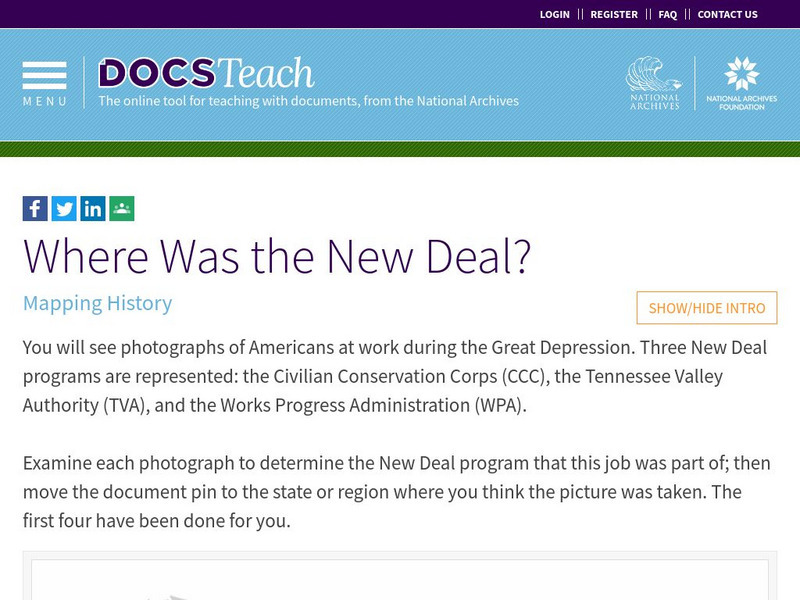 Docsteach: Where Was the New Deal? Lesson Plan Docsteach: Where Was the New Deal? Lesson Plan