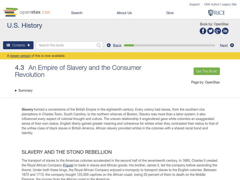 Open Stax: An Empire of Slavery and the Consumer Revolution eBook Open Stax: An Empire of Slavery and the Consumer Revolution eBook