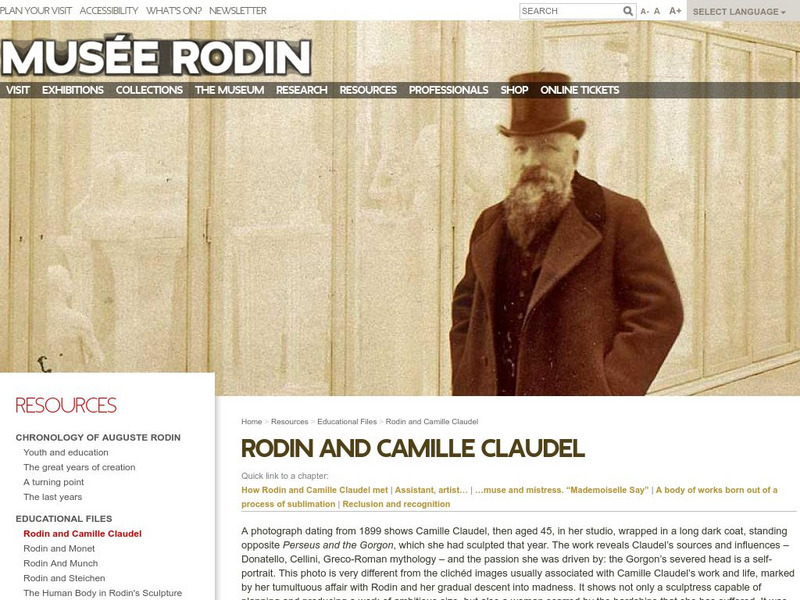Musee Rodin: Rodin and Camille Claudel Handout