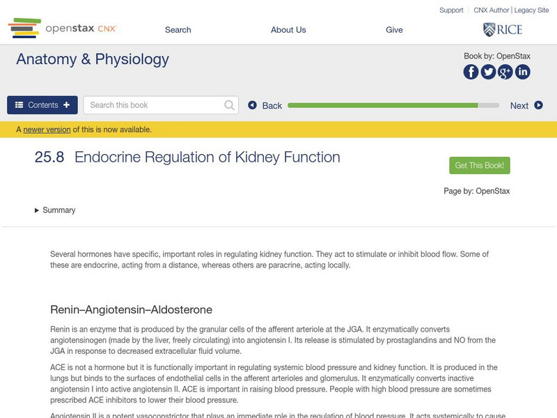 Open Stax: Anatomy & Physiology: Endocrine Regulation of Kidney Function Unit Plan Open Stax: Anatomy & Physiology: Endocrine Regulation of Kidney Function Unit Plan