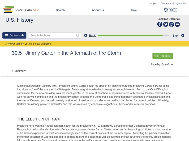 Open Stax: Political Storms 1968 1980: Jimmy Carter in the Aftermath of the Storm eBook Open Stax: Political Storms 1968 1980: Jimmy Carter in the Aftermath of the Storm eBook