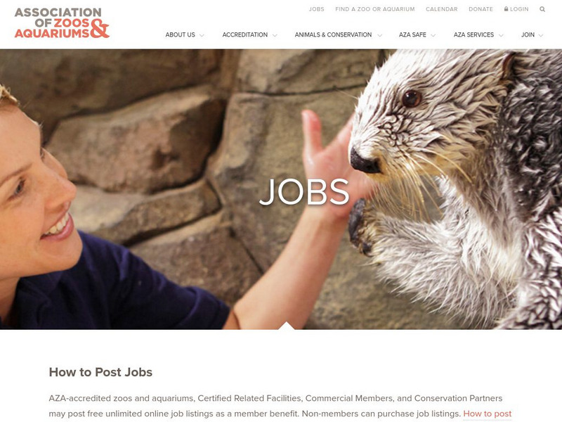 American Zoo and Aquarium Association: Jobs Website American Zoo and Aquarium Association: Jobs Website