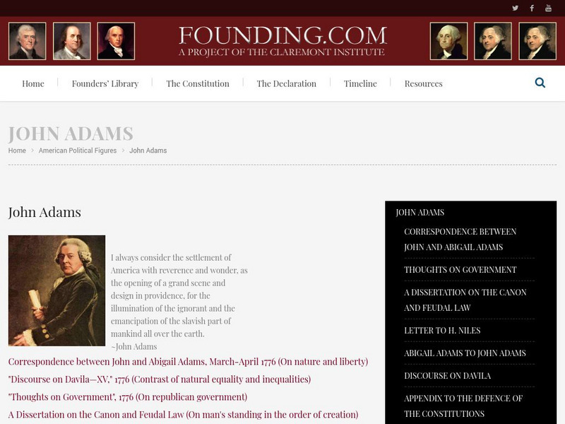 Founding.com: John Adams Primary