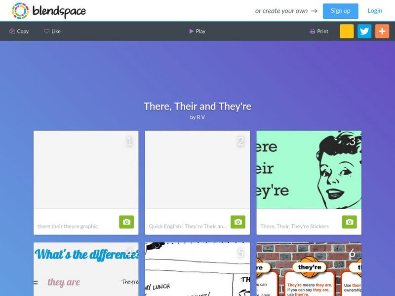Blendspace: There, Their and They're Unit Plan Blendspace: There, Their and They're Unit Plan