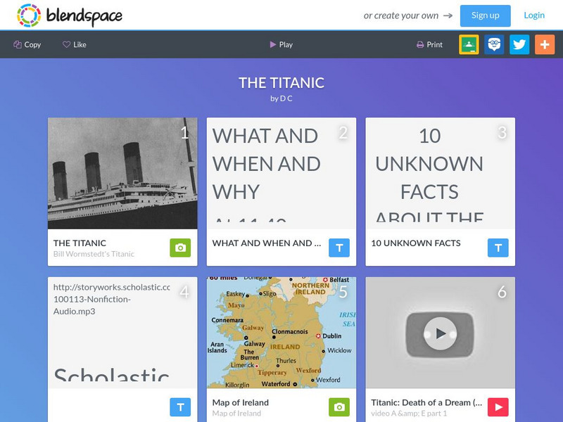 Blendspace: The Titanic Unit Plan