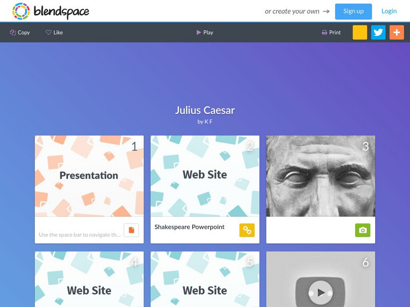 Blendspace: Julius Caesar Unit Plan Blendspace: Julius Caesar Unit Plan