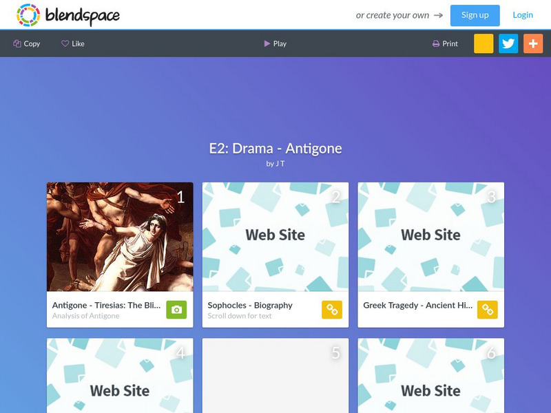 Blendspace: Antigone Unit Plan Blendspace: Antigone Unit Plan