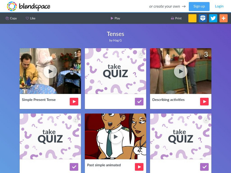 Blendspace: Tenses Unit Plan Blendspace: Tenses Unit Plan