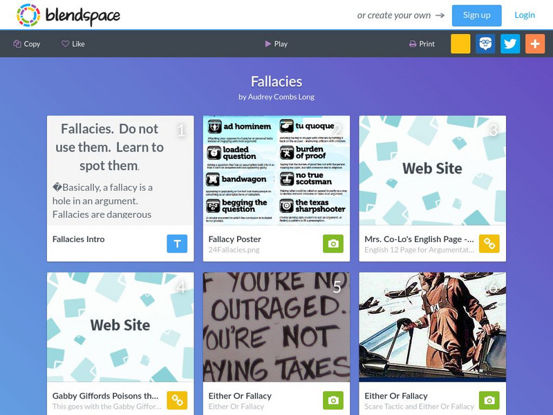 Blendspace: Fallacies Unit Plan Blendspace: Fallacies Unit Plan