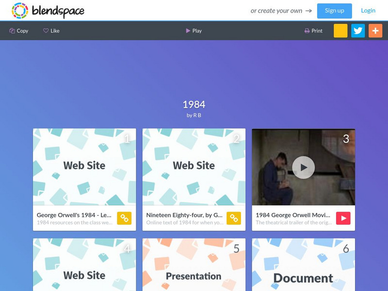 Blendspace: 1984 Unit Plan