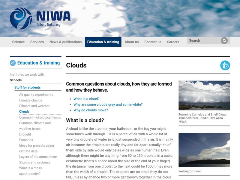 Niwa: Clouds Website Niwa: Clouds Website