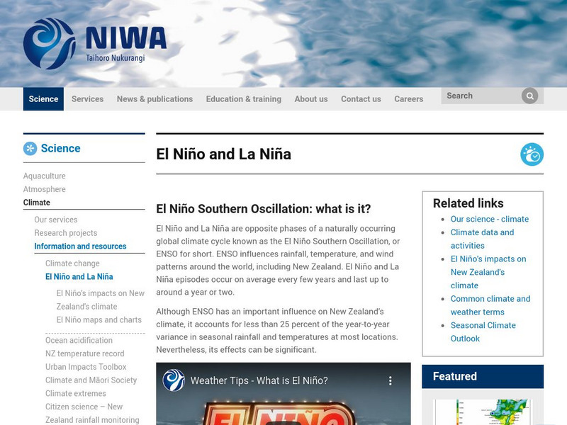 Niwa: El Nino and La Nina Website Niwa: El Nino and La Nina Website