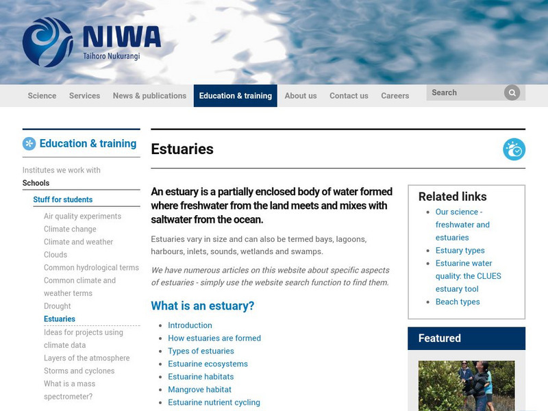 Niwa: Estuaries Website