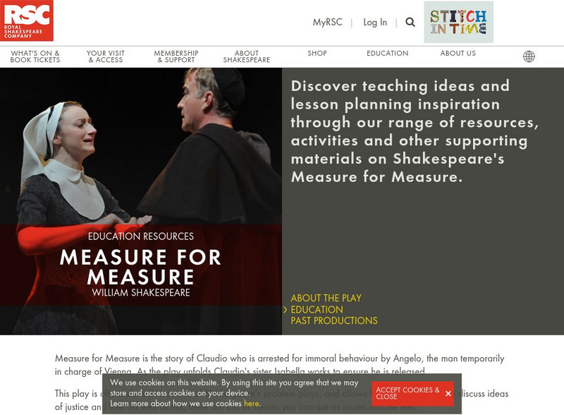 Royal Shakespeare Company: Education Resources: Measure for Measure Website Royal Shakespeare Company: Education Resources: Measure for Measure Website