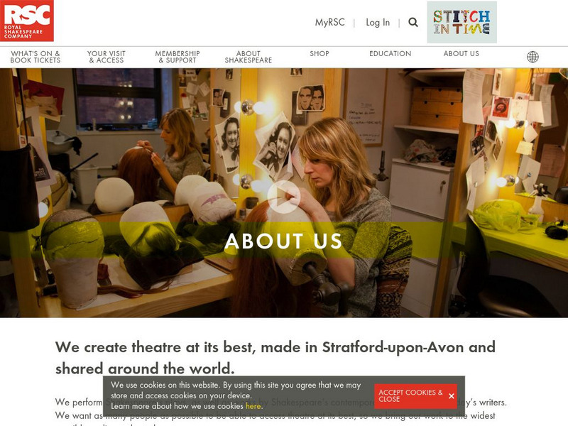 Royal Shakespeare Company: About Us Website Royal Shakespeare Company: About Us Website
