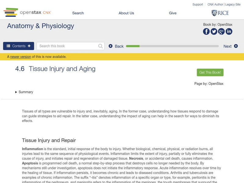 Open Stax: Tissue Injury and Aging Unit Plan Open Stax: Tissue Injury and Aging Unit Plan