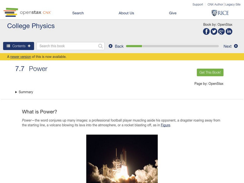 Open Stax: Power Unit Plan