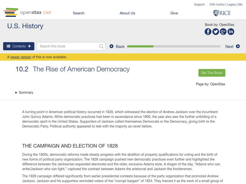 Open Stax: The Rise of American Democracy eBook Open Stax: The Rise of American Democracy eBook