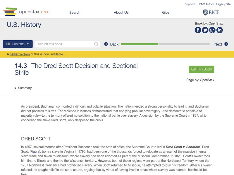 Open Stax: The Dred Scott Decision and Sectional Strife eBook Open Stax: The Dred Scott Decision and Sectional Strife eBook
