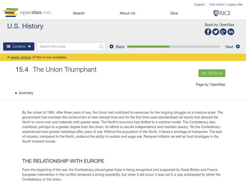Open Stax: The Union Triumphant eBook Open Stax: The Union Triumphant eBook