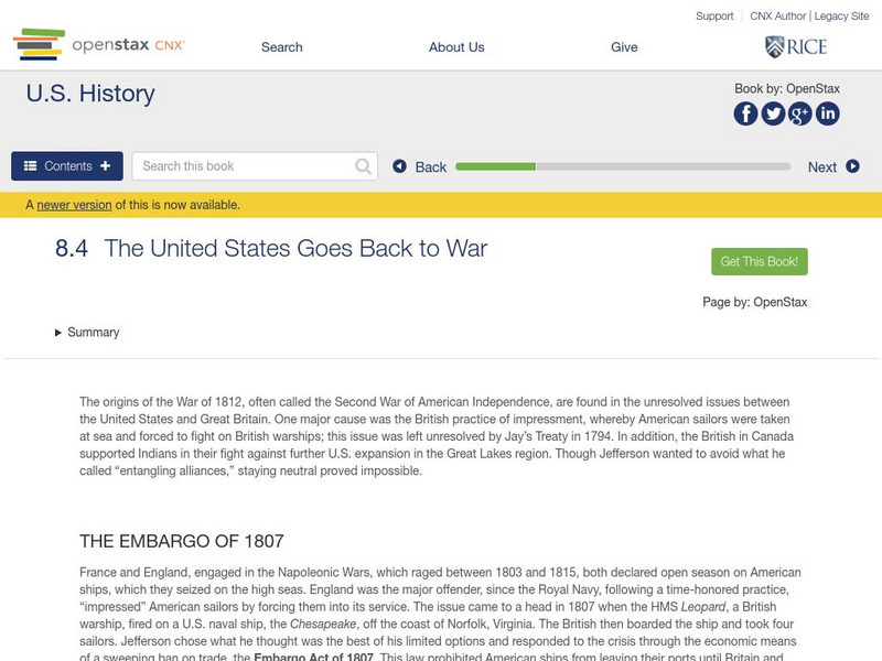 Open Stax: The United States Goes Back to War eBook Open Stax: The United States Goes Back to War eBook