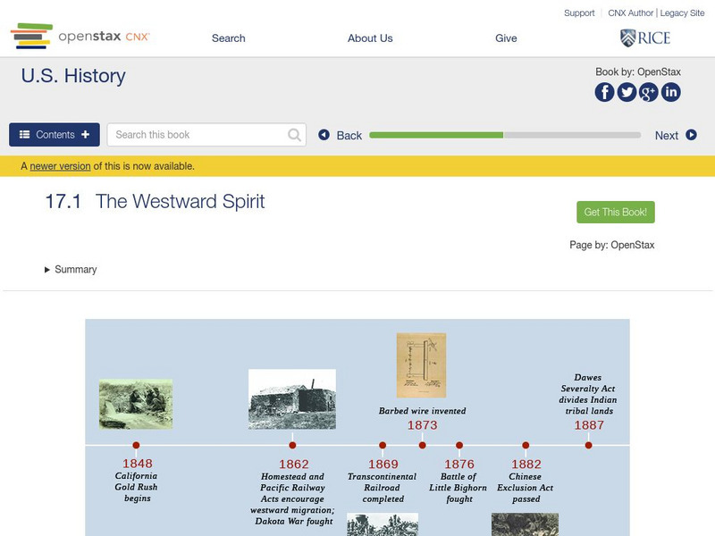 Open Stax: u.s. History: The Westward Spirit eBook