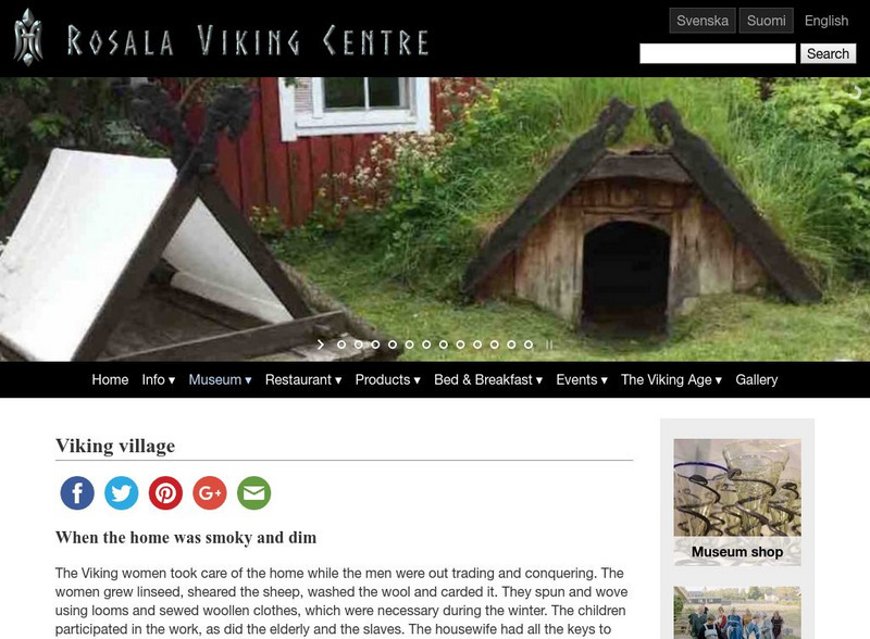 Rosala Viking Centre: Viking Village Handout