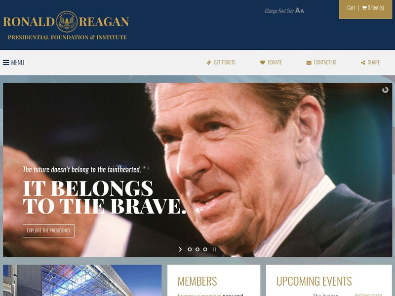 Ronald Reagan Presidential Foundation and Library Website Ronald Reagan Presidential Foundation and Library Website